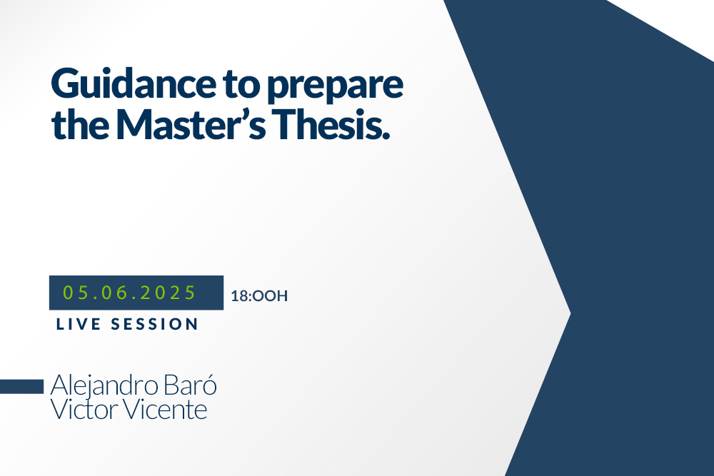GBLG - New Webinar Guidance to prepare the Master’s Thesis.
