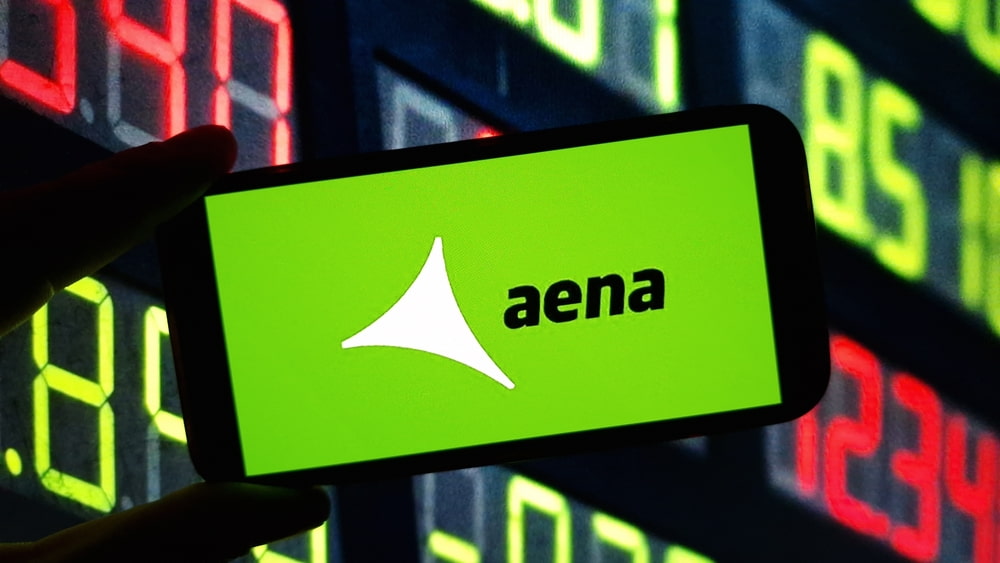 aena-meaning AENA logo on a mobile screen