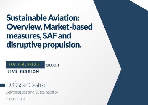New Webinar Sustainable Aviation: Overview, Market-based measures, SAF and disruptive propulsion.