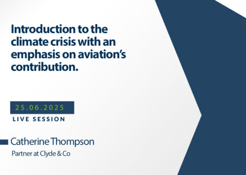 New Webinar Introduction to the climate crisis with an emphasis on aviation’s contribution
