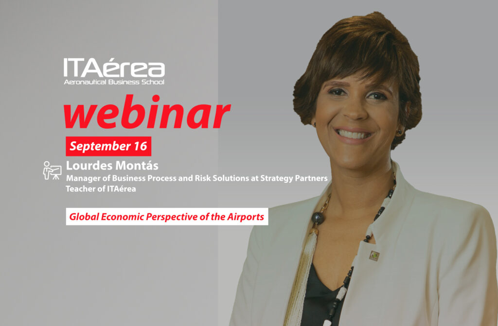 webinar 16 september Lourdes Montás 1024x671 - Live conference about Global Economic Perspective of the Airports